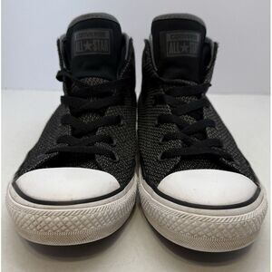 Men's 8 Women's 10 Black Converse CTAS Syde Street Mid Thunder Black White Sneak